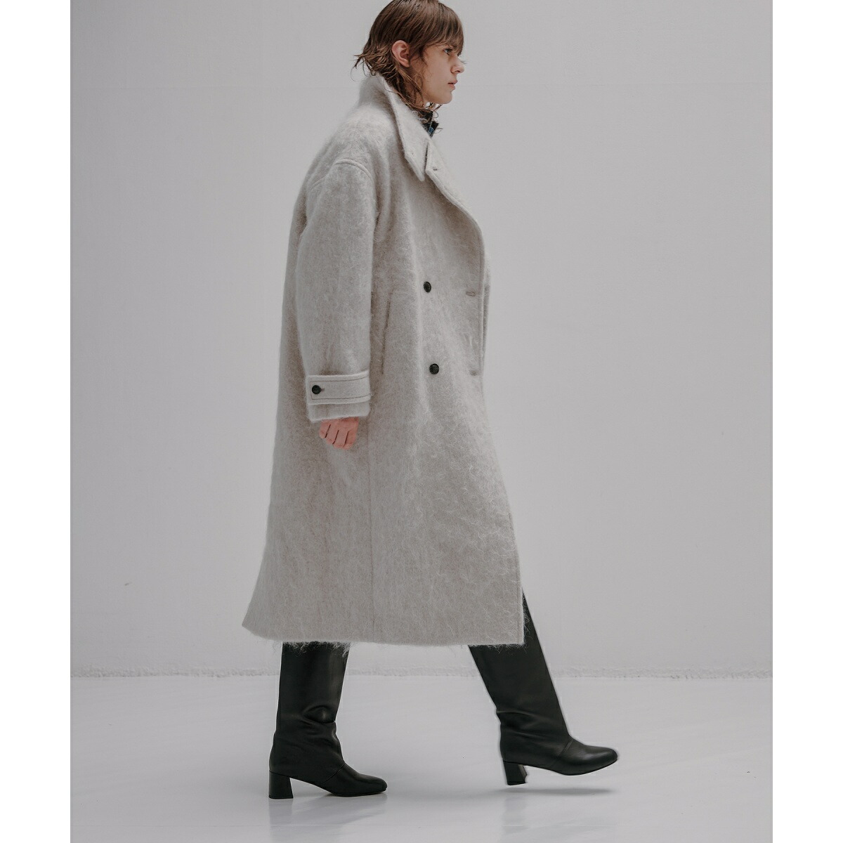 楽天市場】【雑誌掲載】モヘアシャギースタンドカラーロングコート