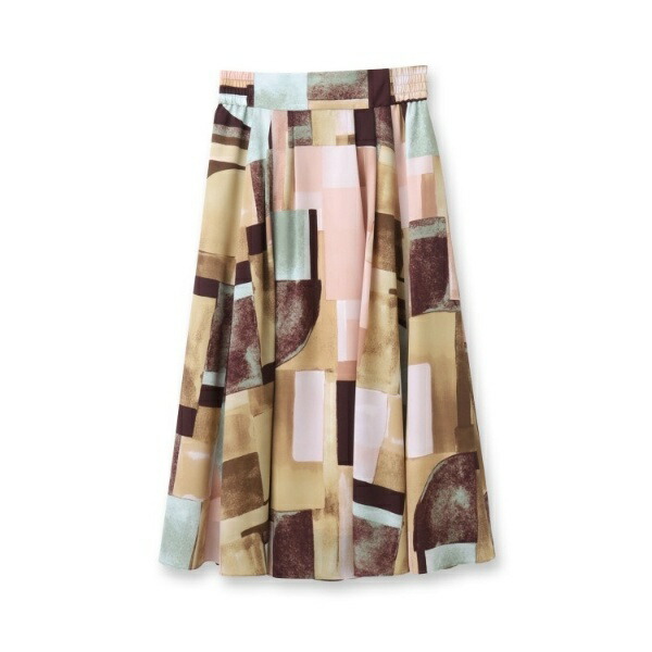 楽天市場】【主役級スカート！／洗える】アートブロッキングプリント