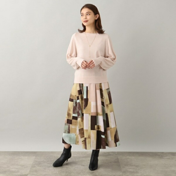 楽天市場】【主役級スカート！／洗える】アートブロッキングプリント