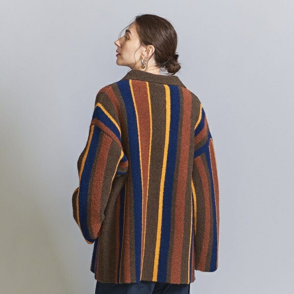 楽天市場】ストライプニットカーディガン／ビューティー＆ユース