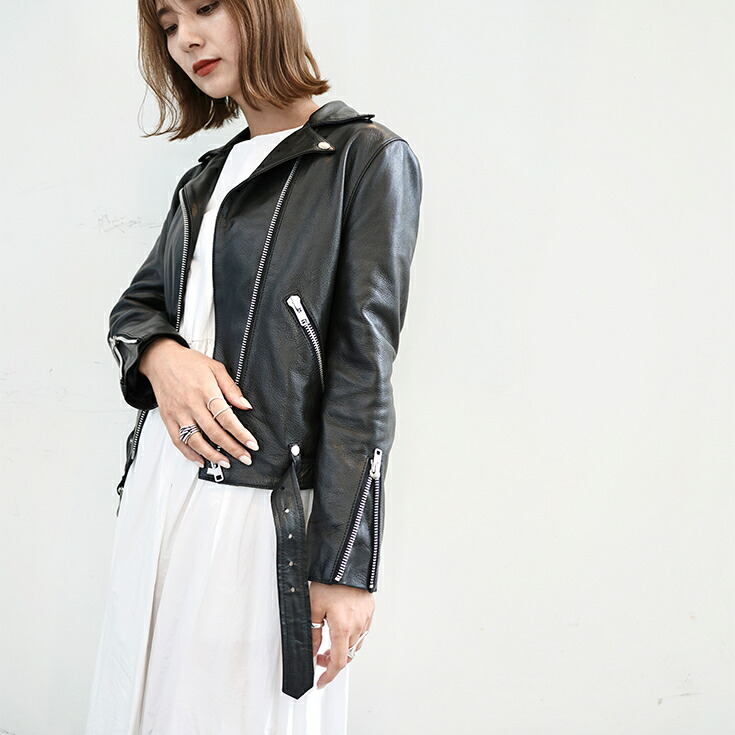 楽天市場】VALLET 本革 ダブルライダースジャケット レディース