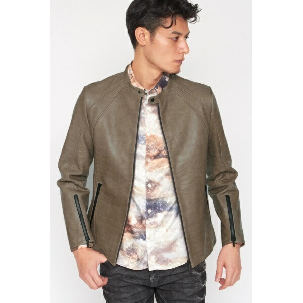 トルネードマート レザーシングルライダースジャケット y2kブラウン M