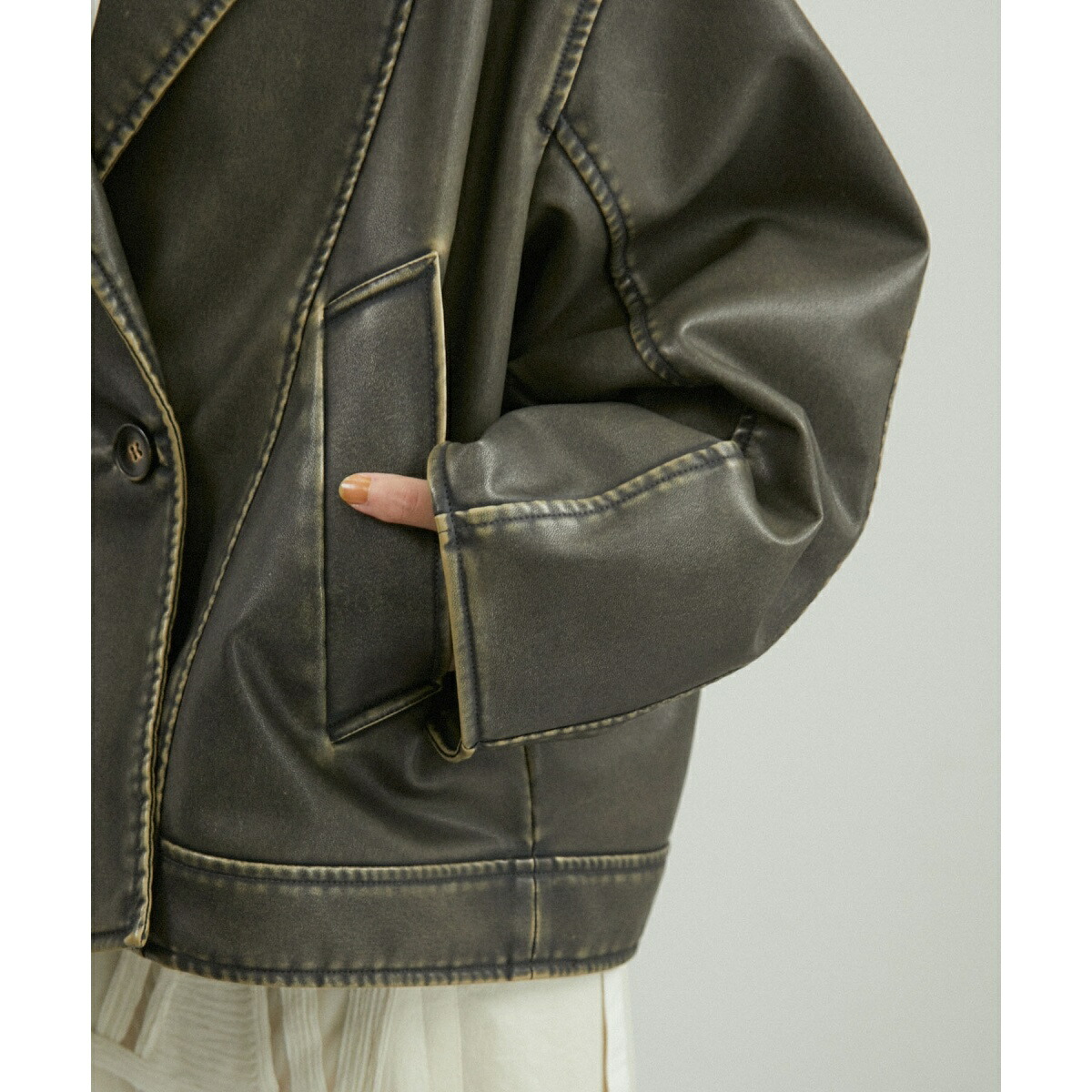 楽天市場】シンセティックレザージャケット／アダムエロペ（ADAM ET