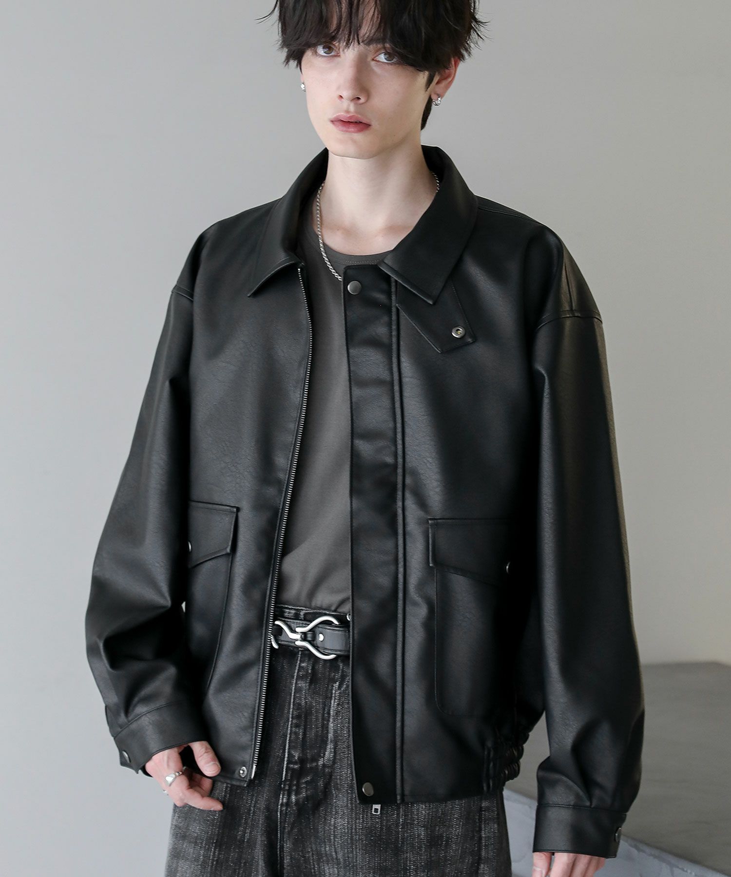 楽天市場】ヴィンテージ加工PUレザーA-2ショートブルゾン／アストロ