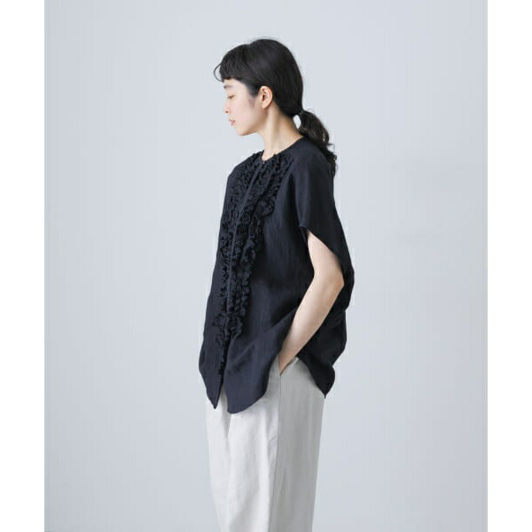 楽天市場】リネンフリルフレンチワイドシャツ／かぐれ（kagure