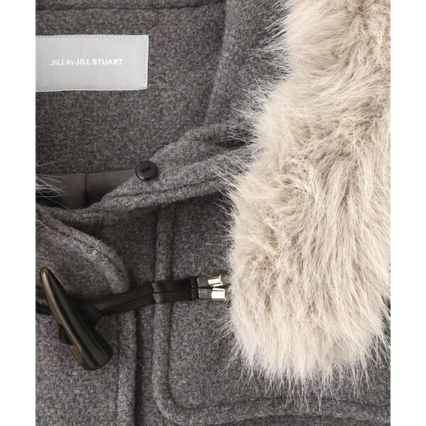 楽天市場】フェイクファー付ショートダッフルコート／ジル バイ ジル