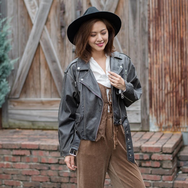 楽天市場】袖ボリューム ダブルライダースジャケット／goa（goa