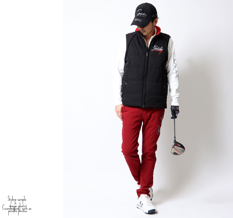 楽天市場】アウトレット!!ガッチャゴルフ ロゴ刺繍 2Way 袖脱着式 中綿