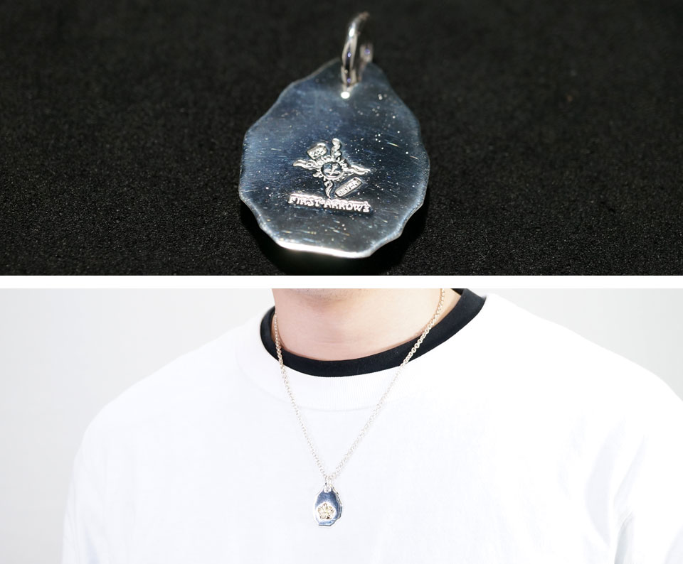 楽天市場】ポイント2倍!!ファーストアローズ K18フラワー付 平打メタル