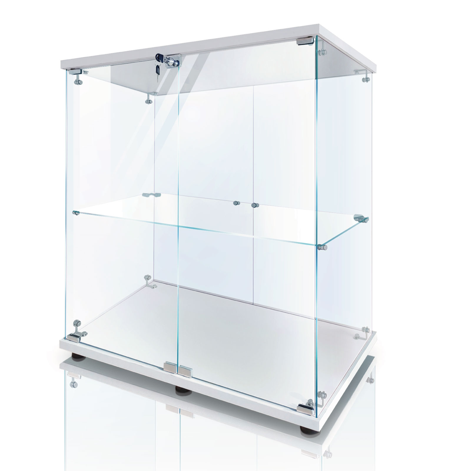 楽天市場】【生活グッズラボ】ショーケース ガラスケース 2段両扉