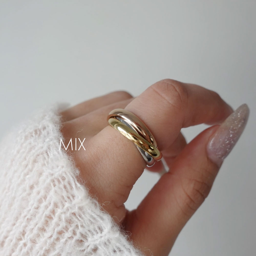 楽天市場】トリプルリンクドリング｜指輪 リング 3連 トリニティリング