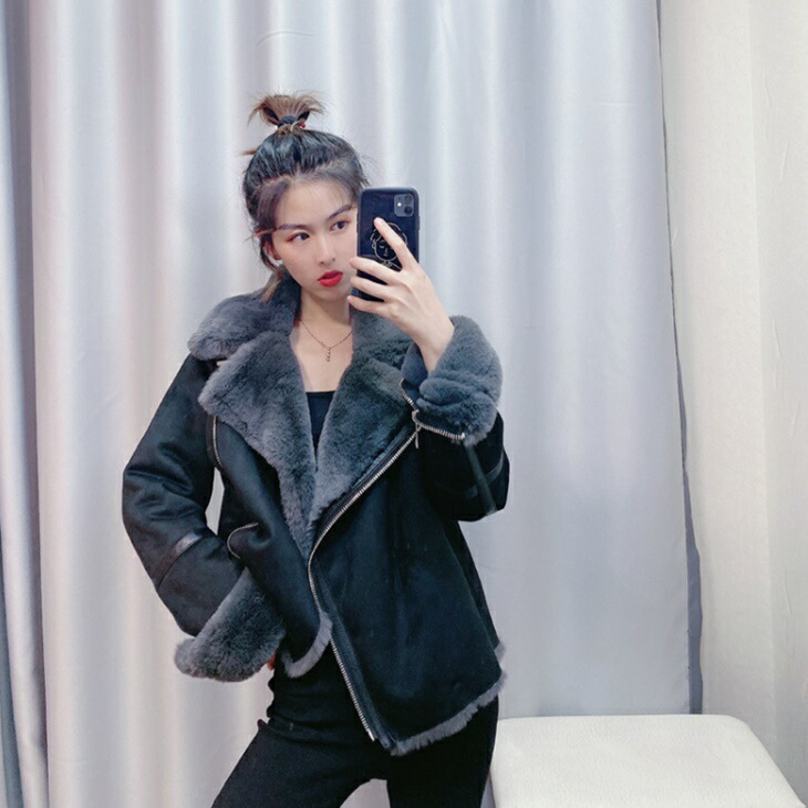 楽天市場】ライダースジャケット ボア付き スウェード バックスキン