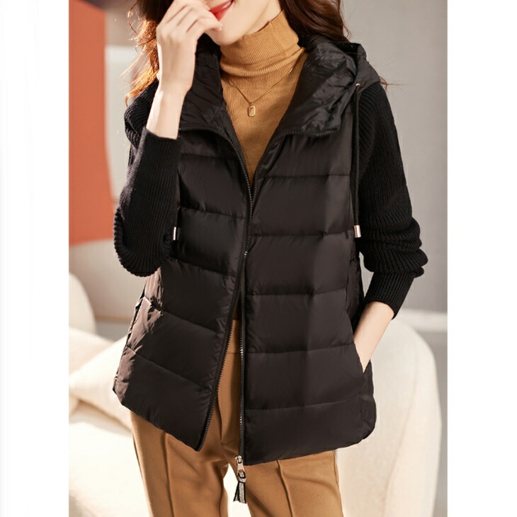 楽天市場】フード付き 薄手 軽量 ホワイトグース ダウン ジャケット 袖