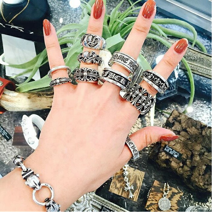 楽天市場】【CHROME HEARTS クロムハーツ】FLORAL CROSS HEART RING