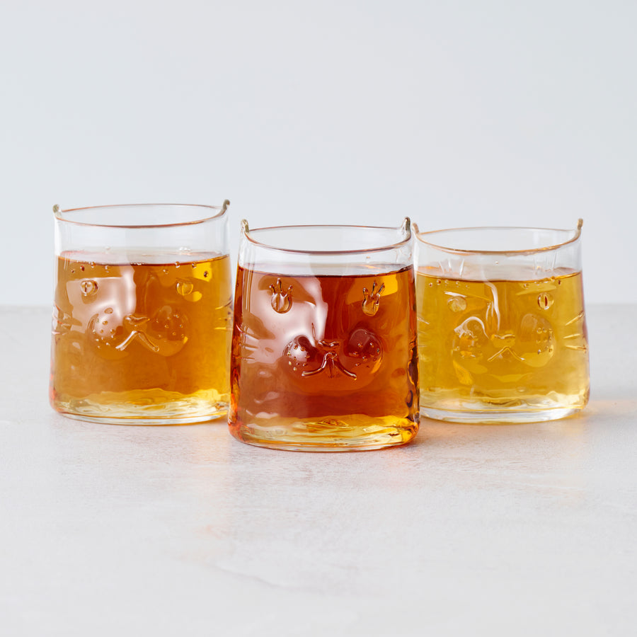 ガラス専門店｜六箇山工房｜Glass にゃんコップ（クリア） – TSUCHI-YA