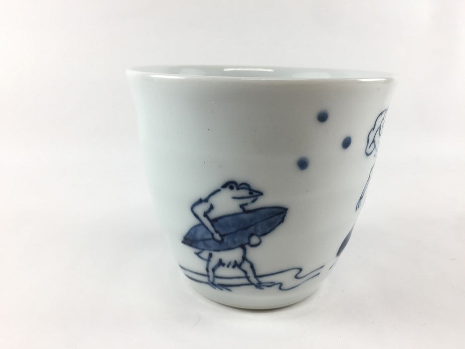 鳥獣戯画.サーフィン マグカップ(280cc) 9cm 有田焼(j.R)【限定品