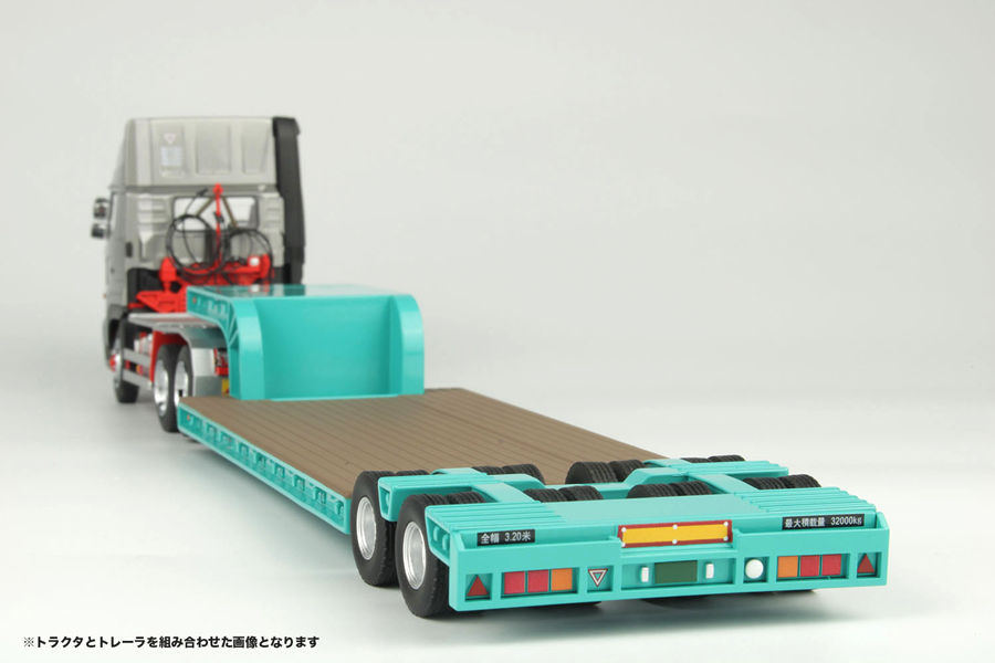 1/50 16輪 中低床重量物運搬用トレーラ ライトグリーン【KK1013KB