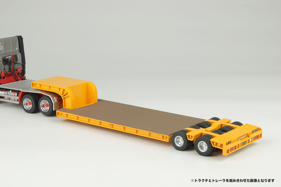 1/50 16輪 中低床重量物運搬用トレーラ ライトグリーン【KK1013KB