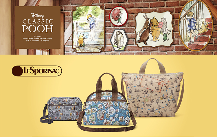 レスポートサック、「ディズニー クラシック・プー」コレクション発売