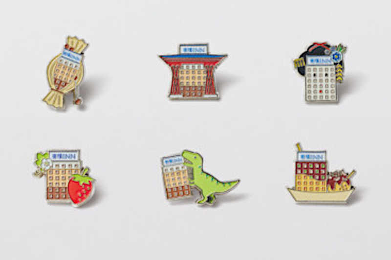 東横イン、店舗限定「ご当地GENKIバッジ」。47都道府県＋海外5か国の全