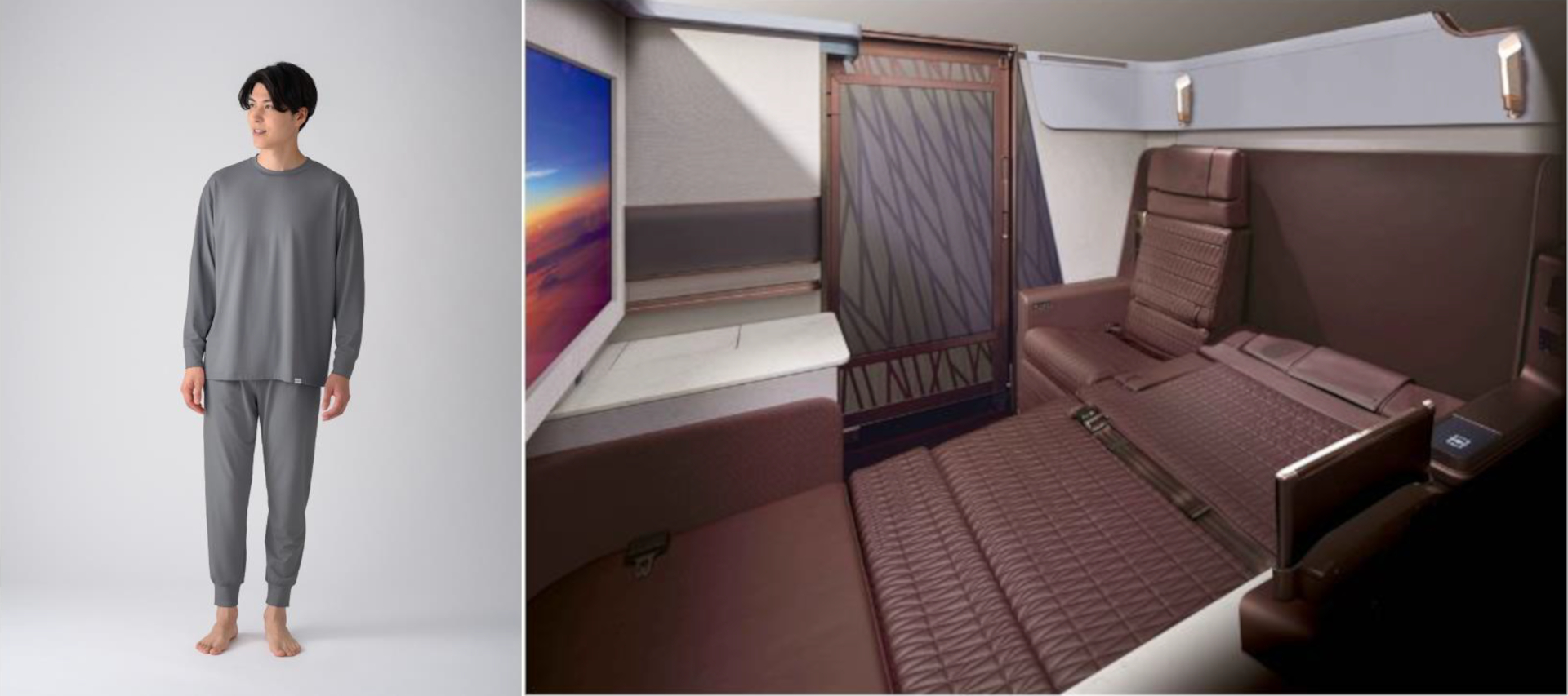 JAL、国際線ファーストクラスにリカバリーウェア「ReD」導入。血行促進