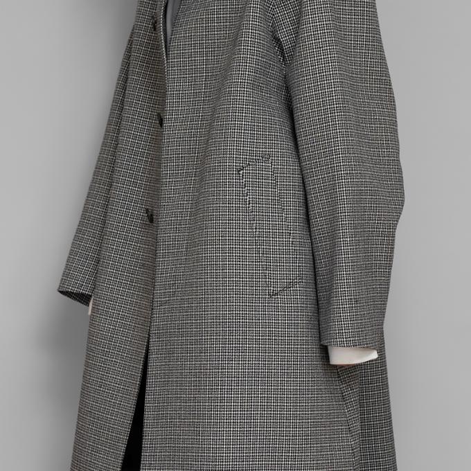 MAATEE&SONS / ハメ袖 Balmacaan (Black Ecru) | twelve