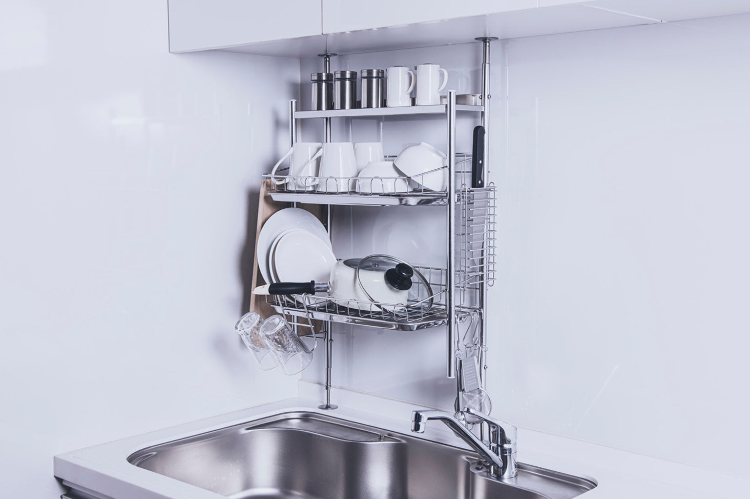 突っ張り式水切りラック ステンレス仕様 – 燕三条水切り直販店 TUBASAN