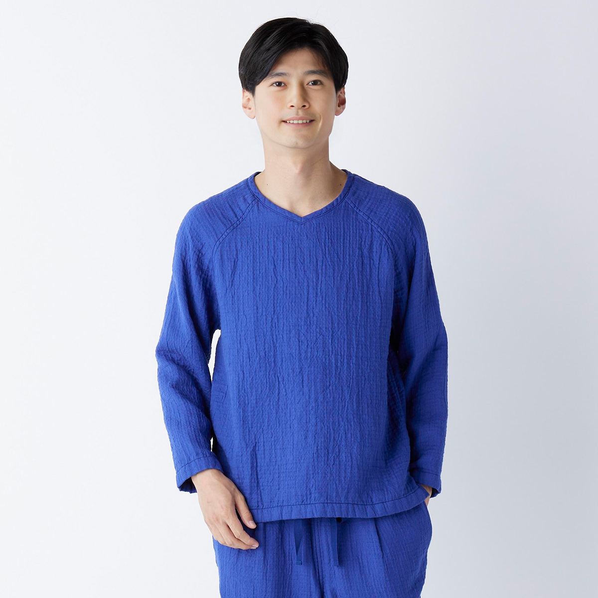 マシュマロワッフルガーゼライト メンズTシャツ（RTF18799）-UCHINO