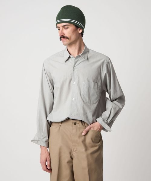 Steven Alan＞ 60 コンパクトヤーン チェック レギュラーカラー シャツ