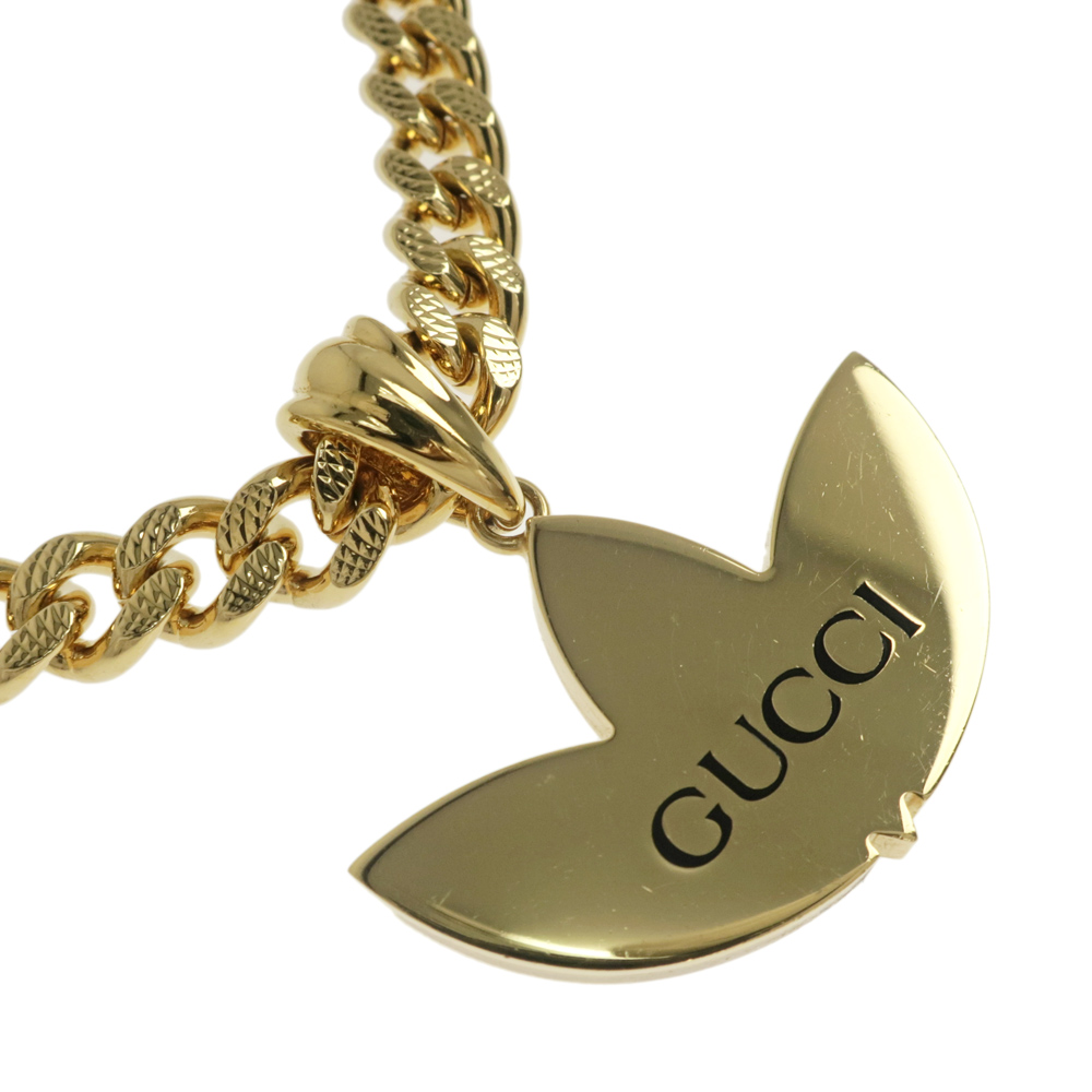 名東】【GUCCI】グッチ アディダス コラボ ネックレス トレフォイル