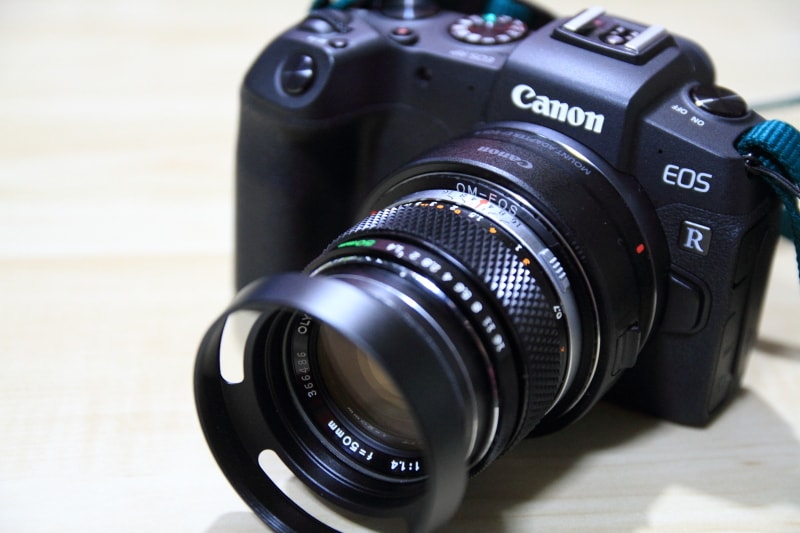 EOS RPでオールドレンズ G.ZUIKO AUTO-S 50mm 1:1.4をOM-EOSアダプター