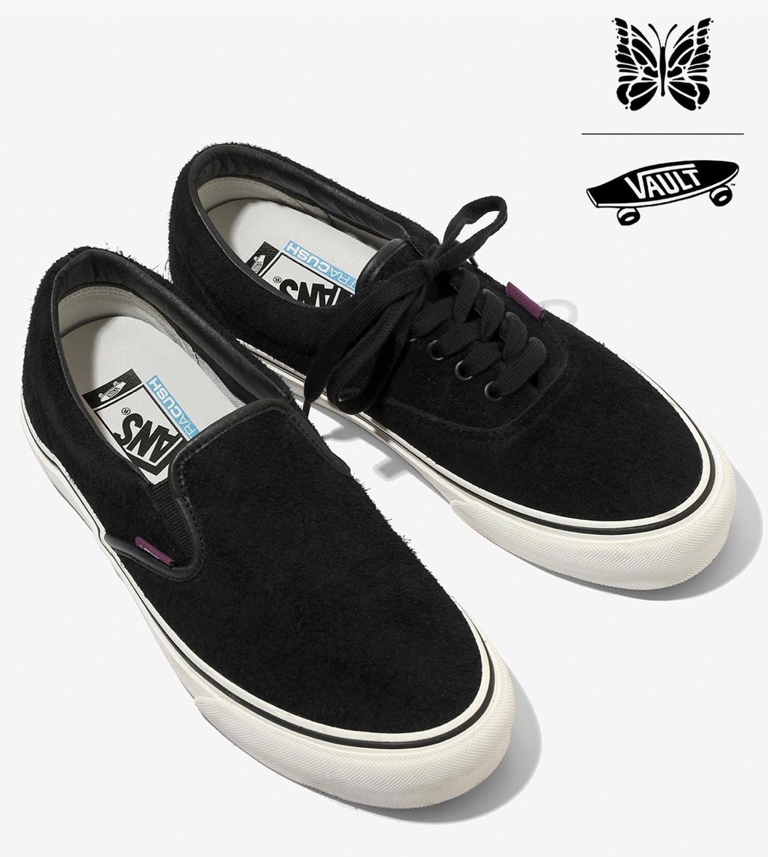NEEDLES × Vault by Vans アシンメトリーな『Era / Slip-On』が国内11