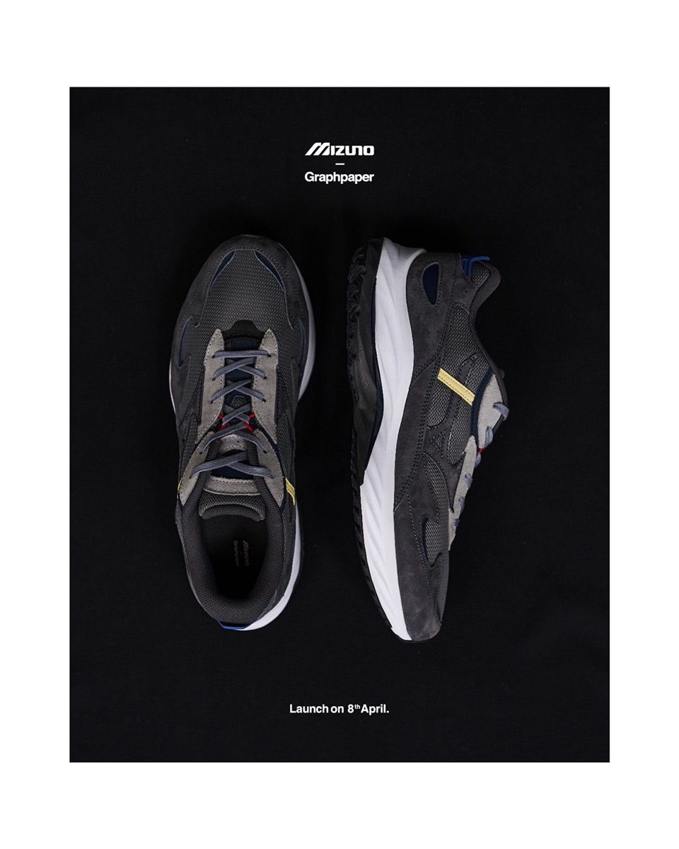 MIZUNO × Graphpaper コラボ第3弾『WAVE RIDER β』が国内4月8日／4月10