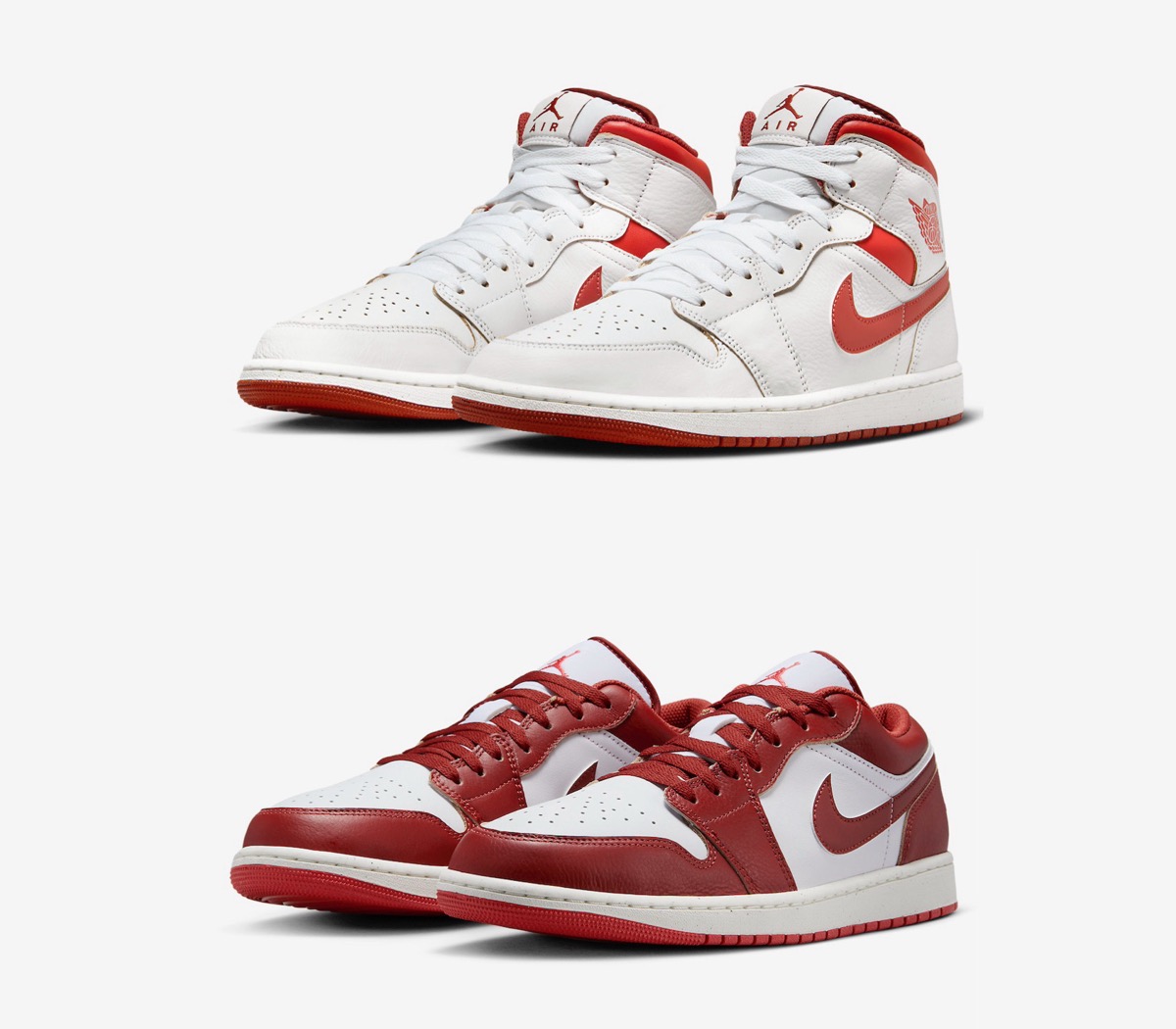 Nike Air Jordan 1 Low & Mid SE “Dune Red”が国内2月14日より発売