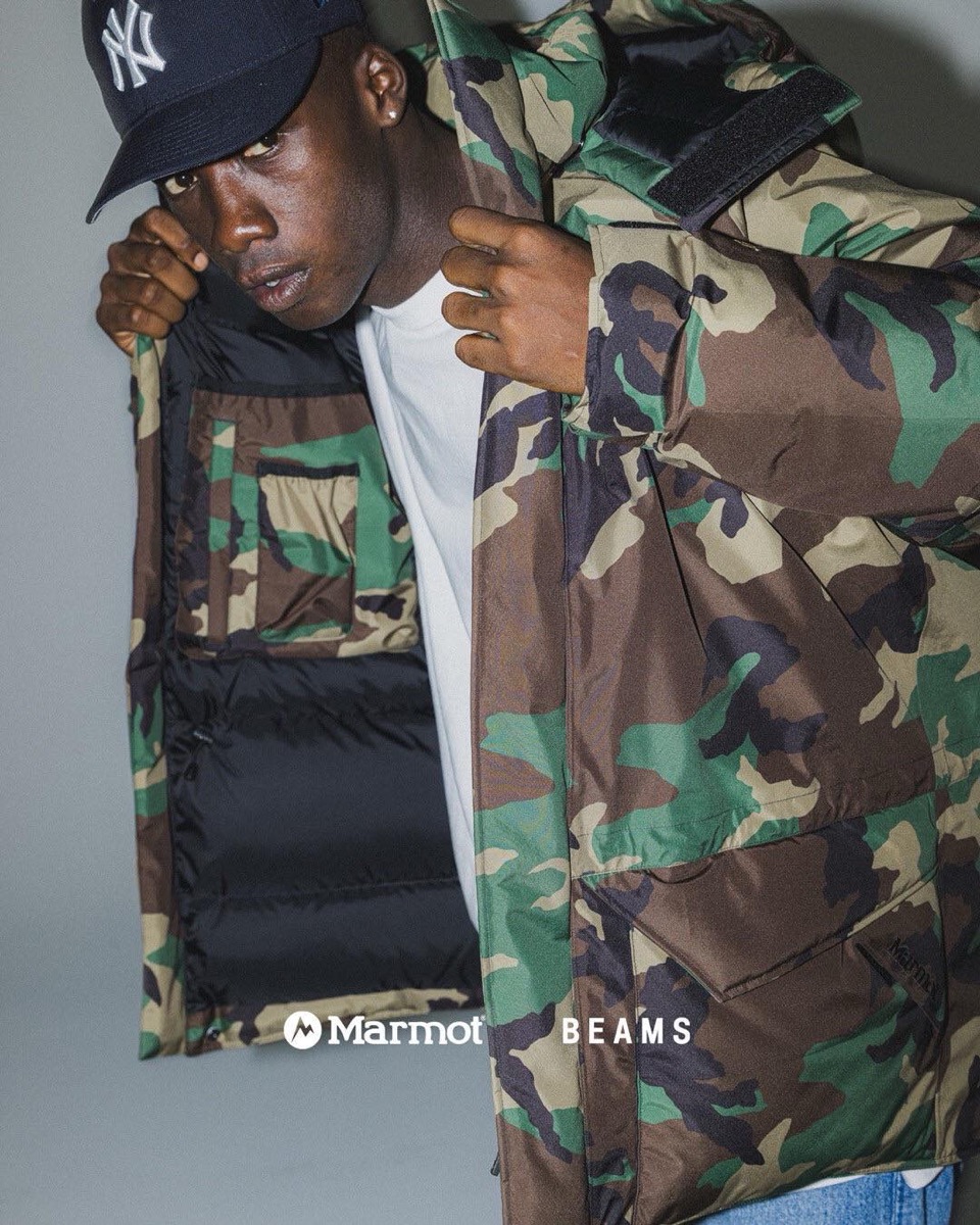 Marmot × BEAMS 23FW 別注 マンモスダウンパーカ＆ベストが国内発売