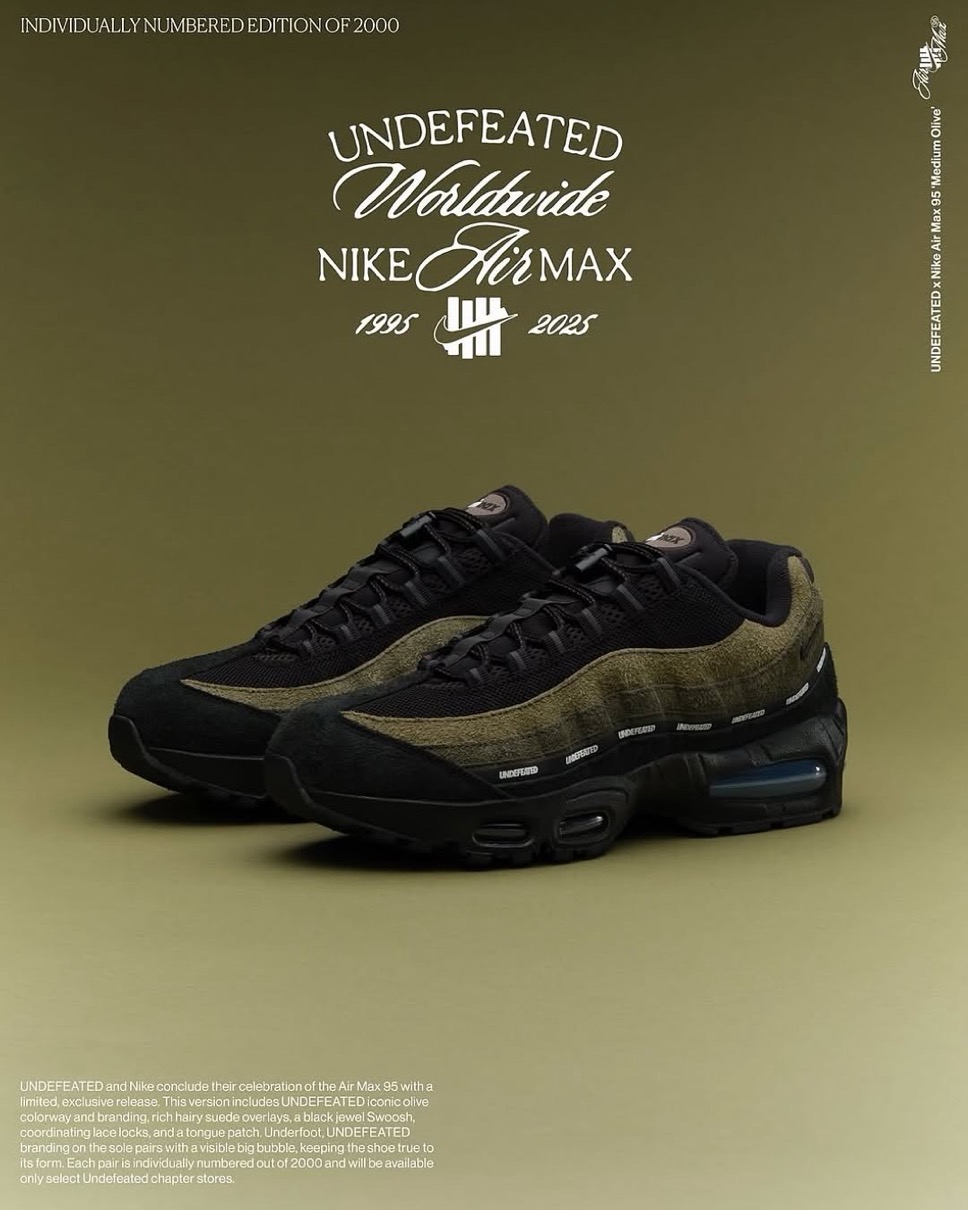 UNDEFEATED x Nike Air Max 95 SP “Geo Exclusives Pack”の“Medium