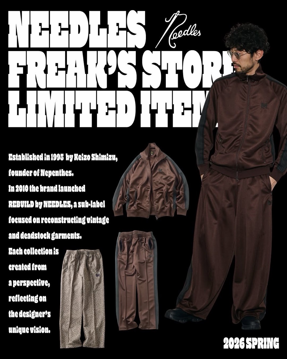 NEEDLES x FREAK'S STORE 26SS 別注トラックスーツが国内発売開始 | UP
