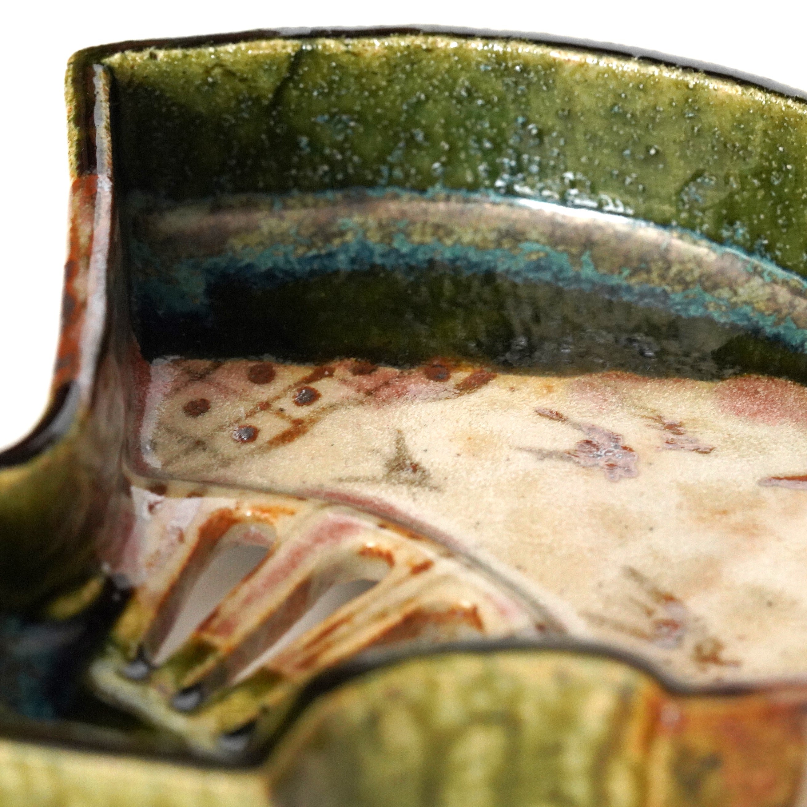 宮田真幸】織部扇面向付 – うつわ御結