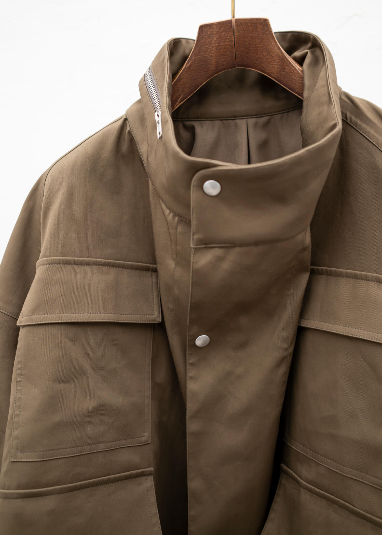 HED MAYNER CROPPED PARKA COAT OLIVE – VISION OF FASHION