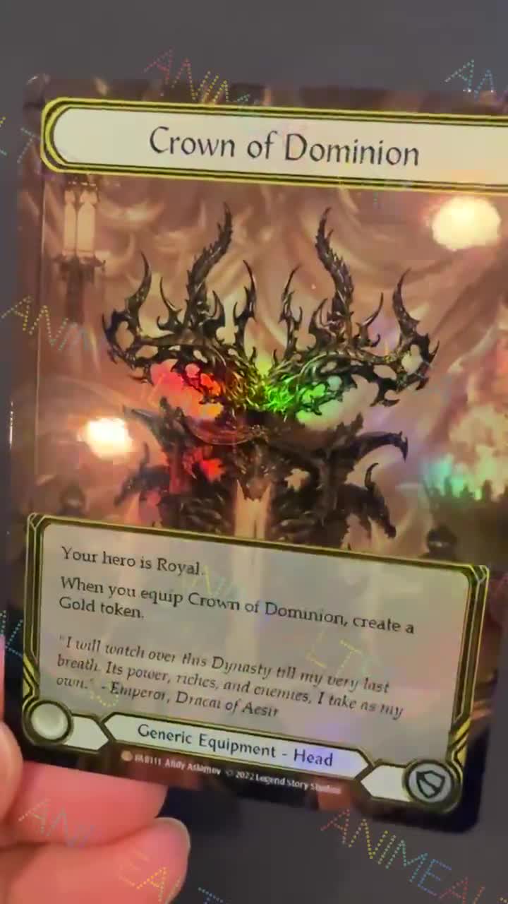 Crown of Dominion - Equipment Proxy Alter - Flesh and Blood TCG - Etsy