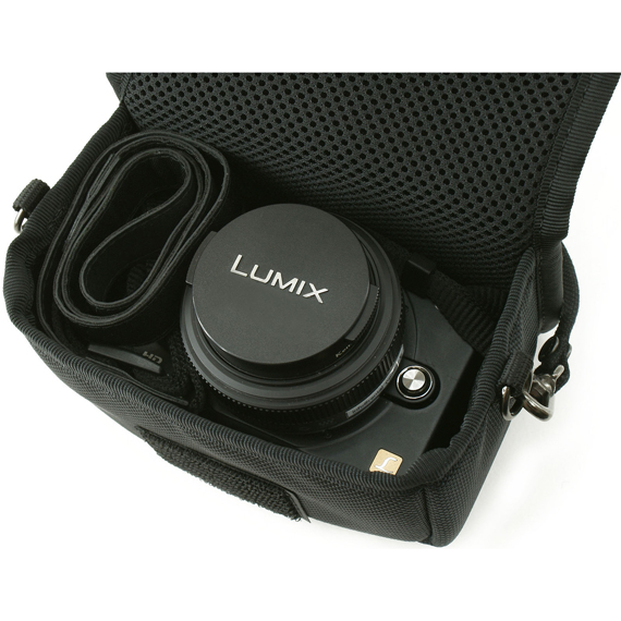 B113：LUMIX GF1用 キャリングケ－ス／横型（帆布のバッグ用ストラップ