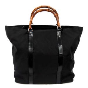 キャンバス バンブー トートバッグ ナイロン ブラック（2021/11/17買取