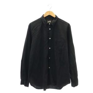 ブラックコムデギャルソン ステッチ長袖シャツ Mサイズ ブラック