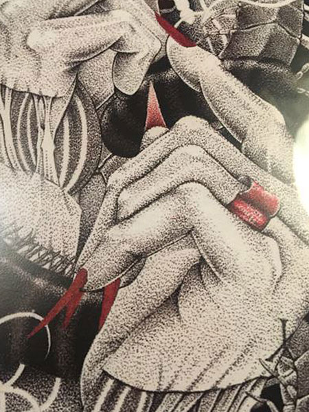 点描画-「XXYY－手」-複製原画 A4額装品150部限定淑女雑貨Toe Cocotte