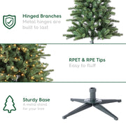 Holiday Time SG76P4KAEL00 7.5' Pre-Lit Birchwood Fir Green