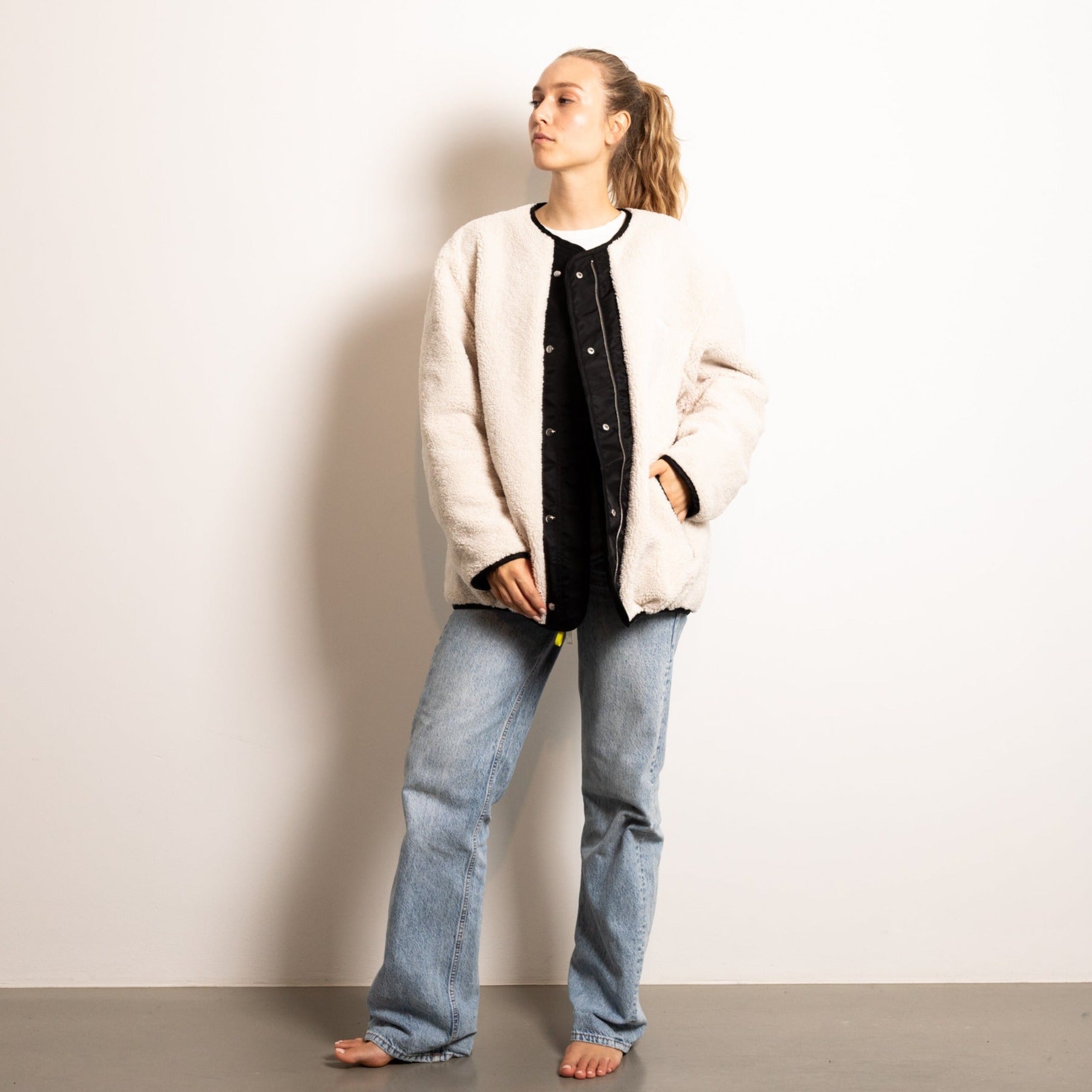 Reversible Bomber Jacket - black/sand - VIVI MARI