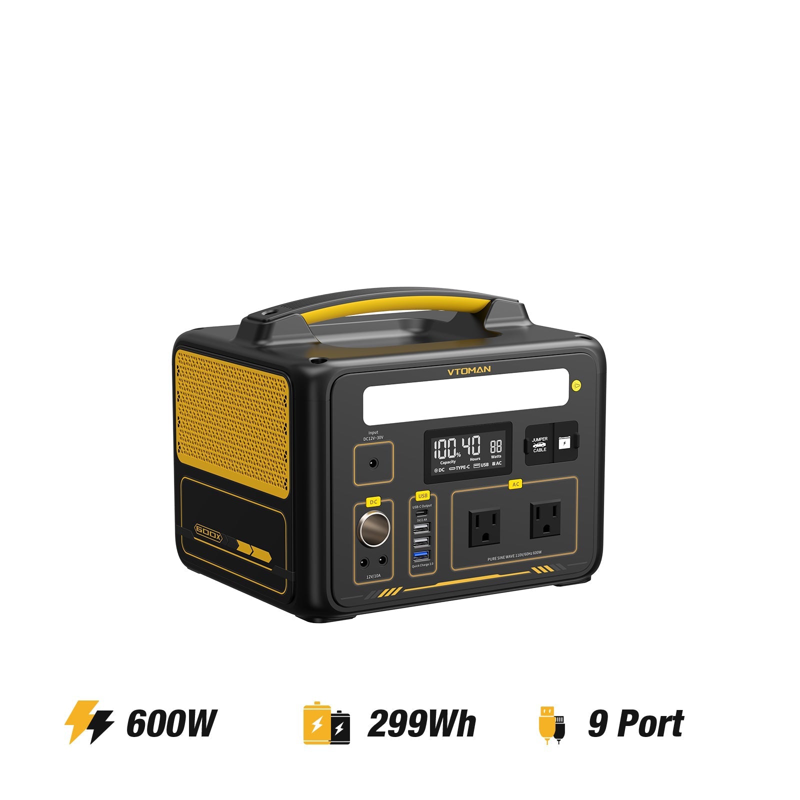 VTOMAN Jump 600X with 110W Solar Panel (CA ONLY)