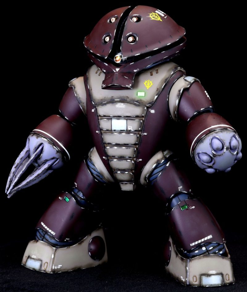 ガンプラ【HGUC アッガイ3】完成 成形色仕上げ（つや消し）+デカール+