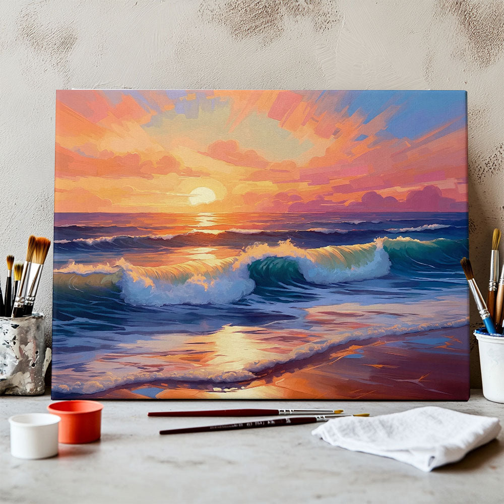 Sunset Surf | Paint by Numbers Kit – Wander Painting