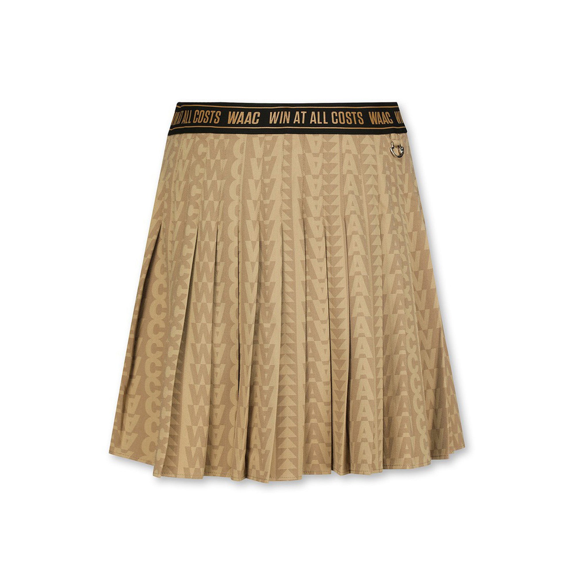 WAAC ワック ゴールドポイント プリーツキュロットスカート ポーチ付き WOMEN プリーツキュロットスカート ブラック